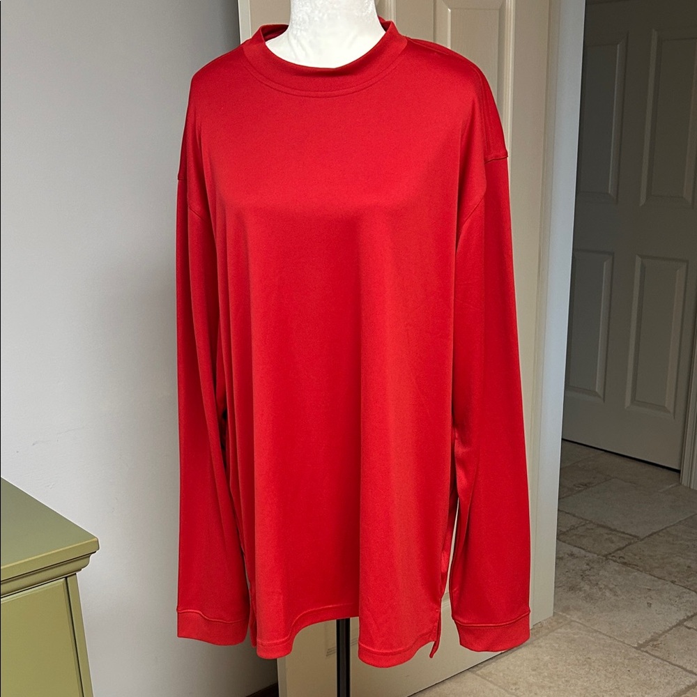 Adidas ClimaLite Men's Red Long Sleeve Shirt